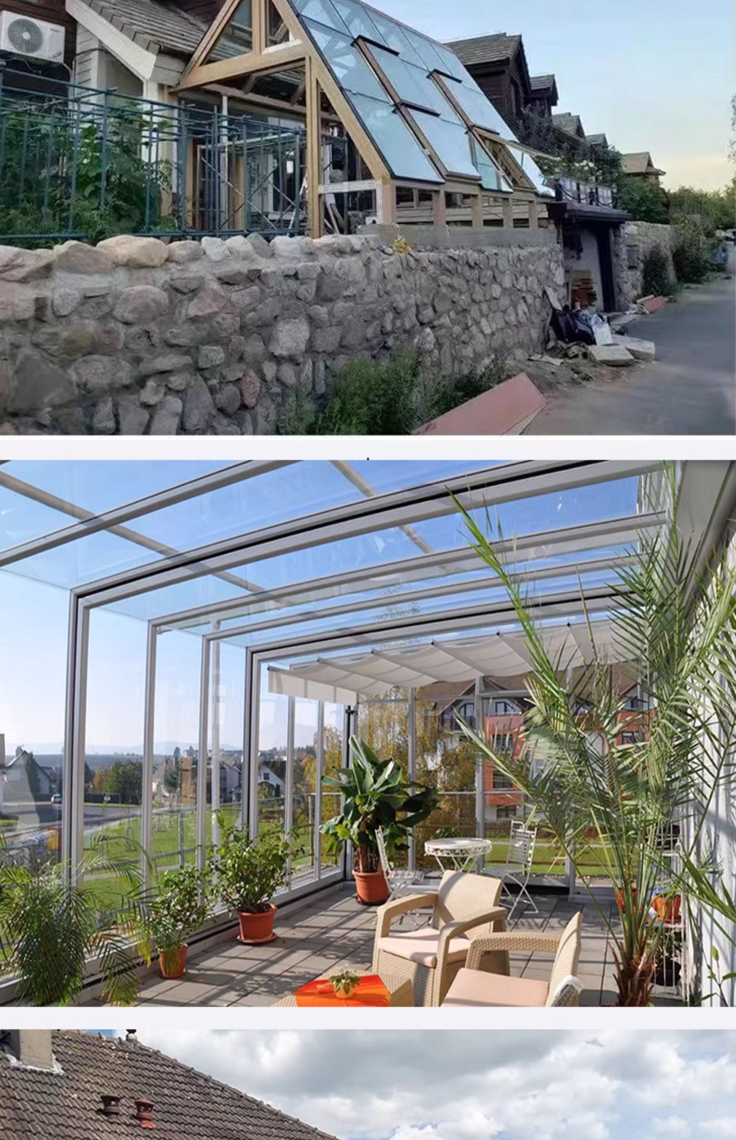 厂家直销可折叠移动阳光房庭院别墅防违建电动伸缩玻璃房全国定制(图11)