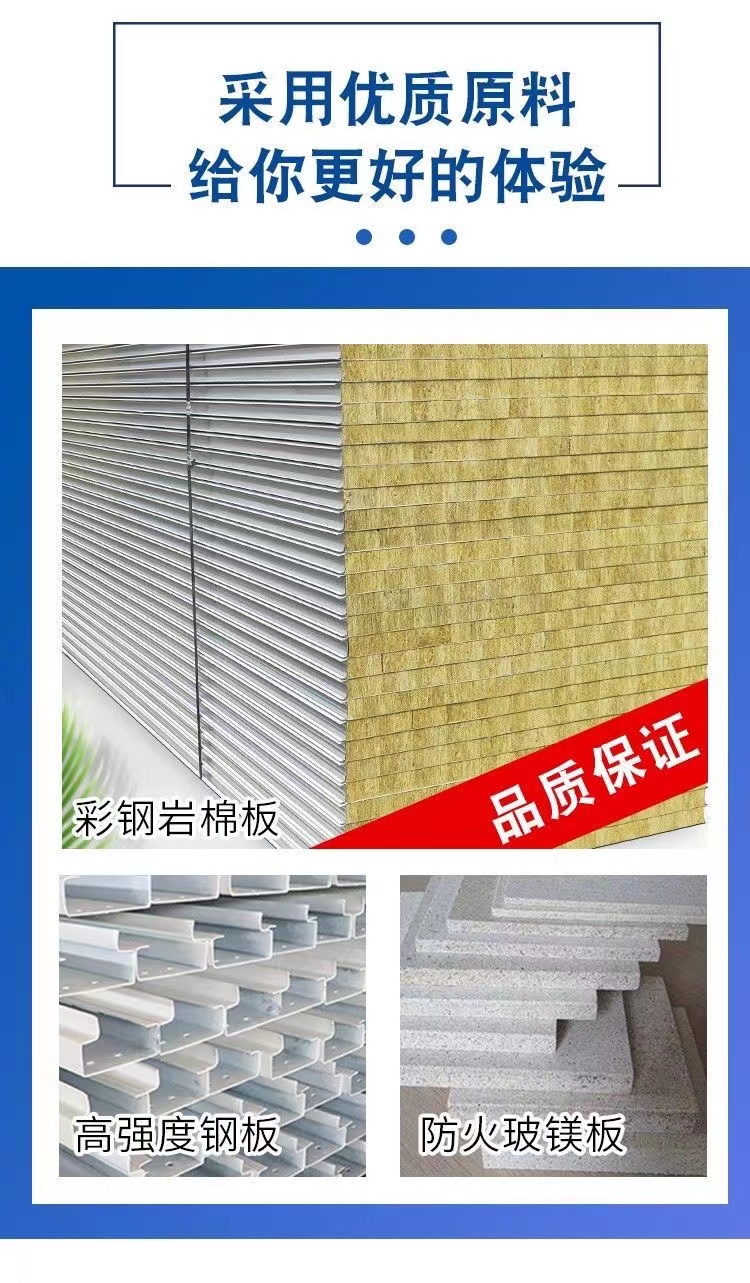 出口集装箱活动房配件框架移动房角头防火岩棉板玻镁板强化地板(图15)