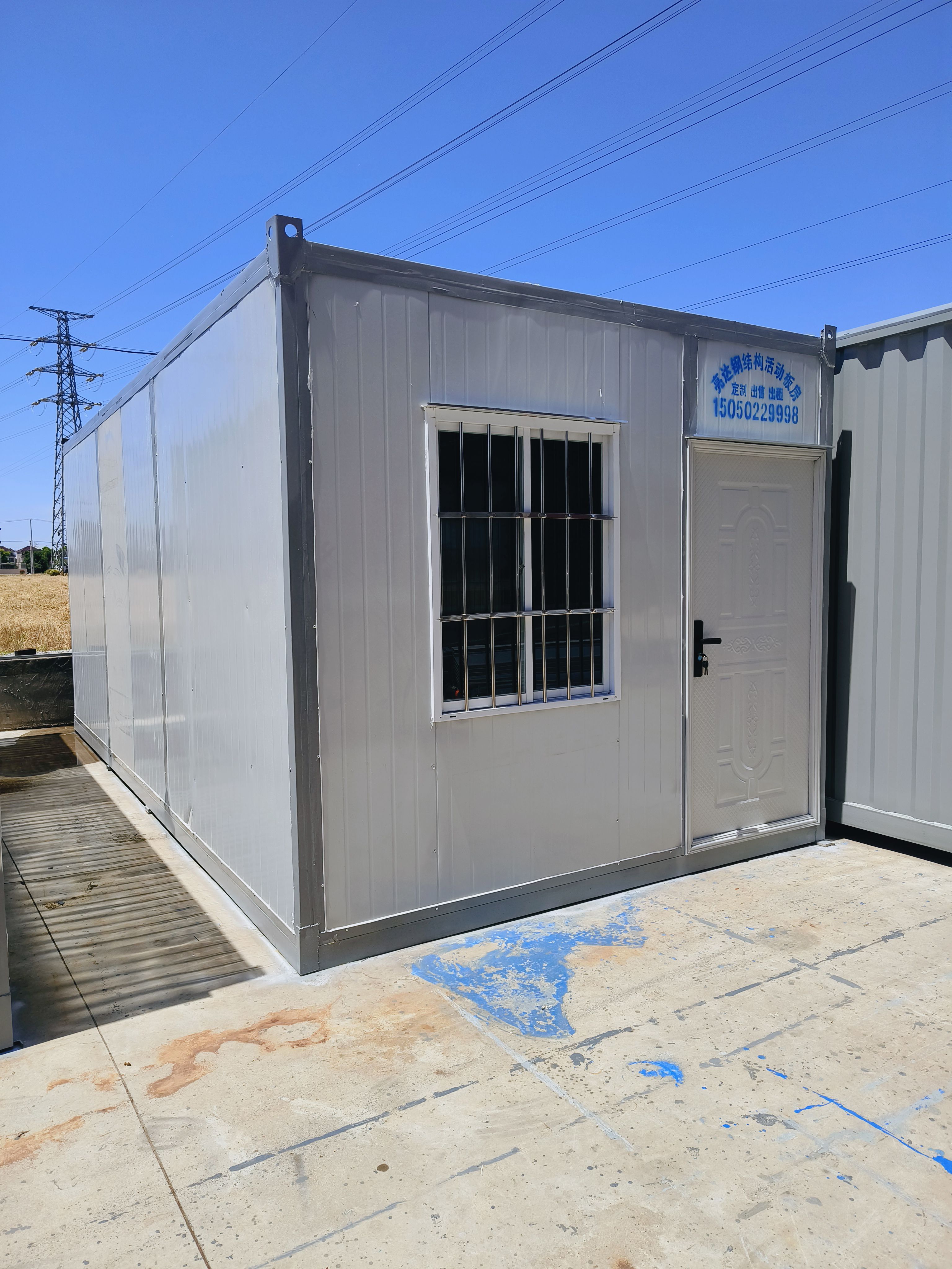 二手活动板房办公集装箱房钢结构阳光房移动房门卫室住人集装箱房(图20)