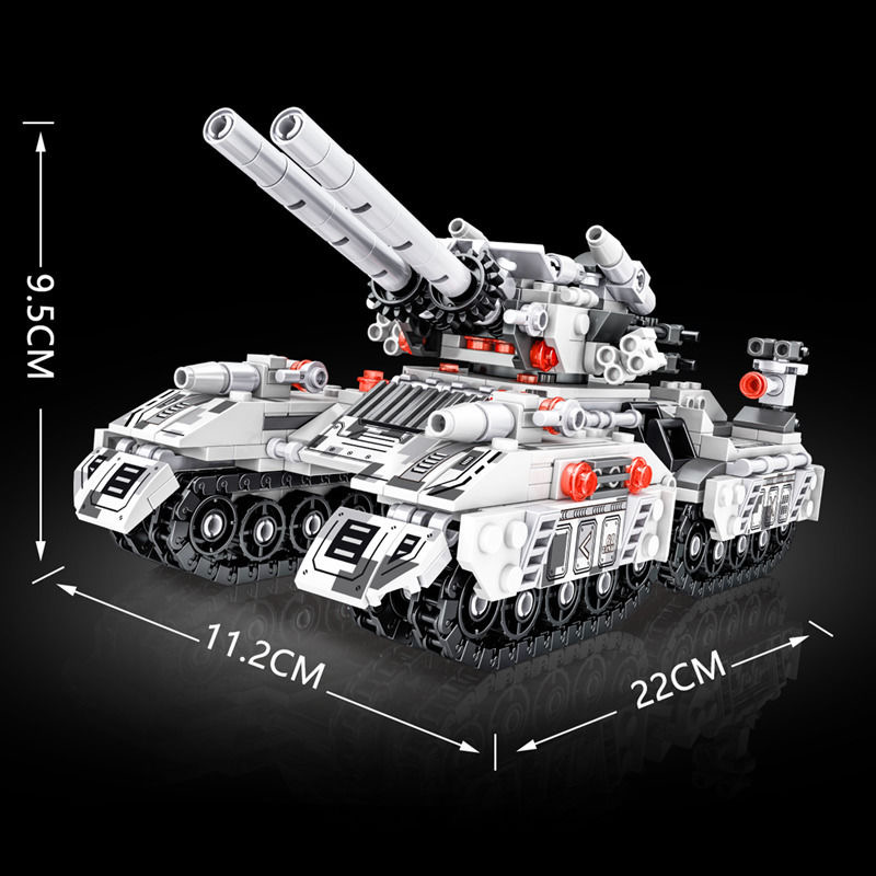 2024新款国防军事多变装甲车坦克中国积木男孩子益智拼装玩具礼物(图4)