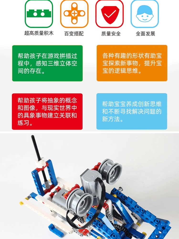 可编程机器人电动积木9686科教少儿益智机械拼装男孩玩具儿童礼物(图7)