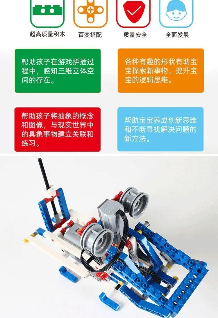 编程机器人积木9686科教积木教具套装齿轮电动益智玩具(图16)