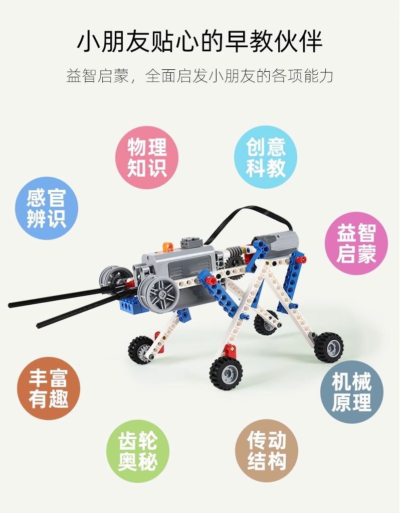 编程机器人积木小颗粒9686拼装电动马达教具STEM套装教材电动玩具(图9)