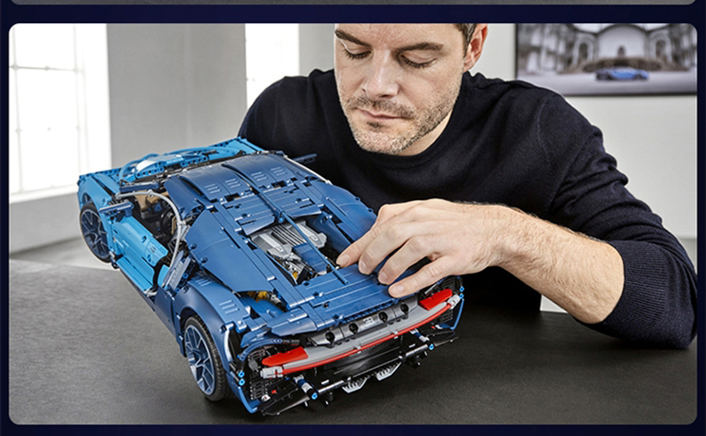 布加迪威龙汽车跑车赛车积木拼装玩具高难度巨大型男孩子生日礼物(图14)