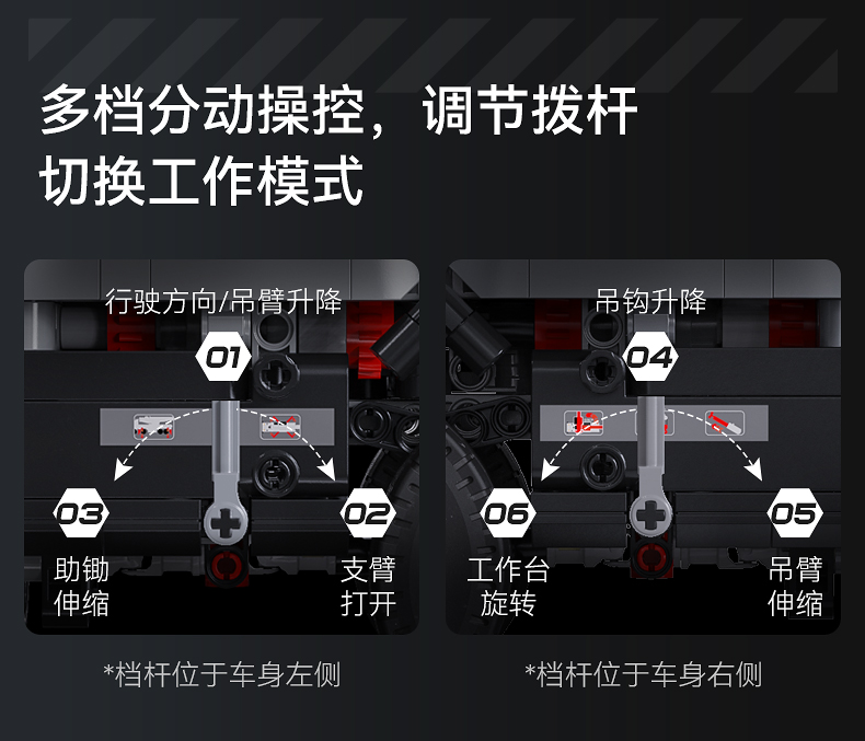 cada双鹰咔搭master积木机械拼装吊车工程车模型遥控装甲起重机(图7)