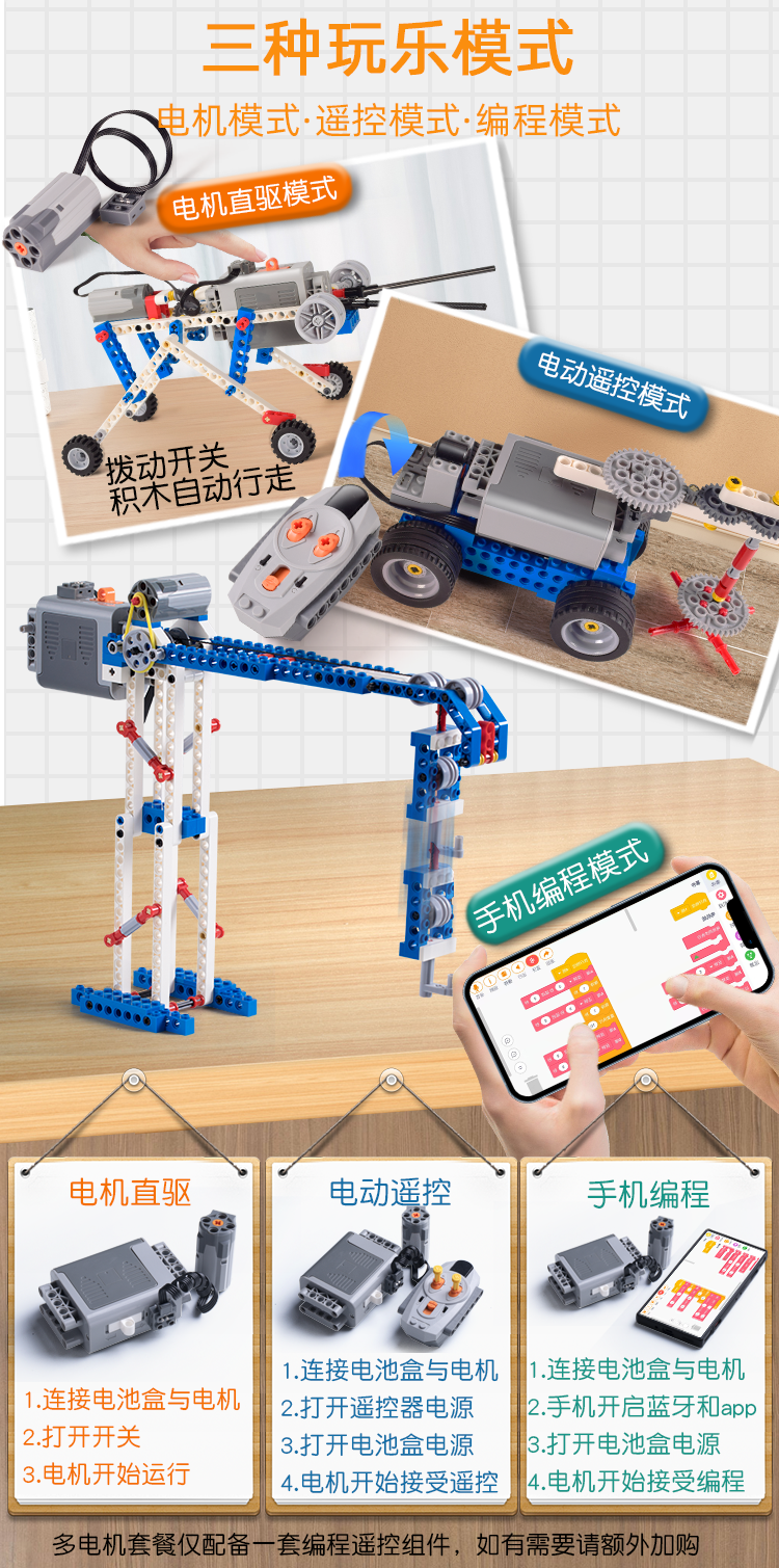可编程机器人9686少儿益智机械电动积木拼装玩具儿童科教男孩礼物(图3)