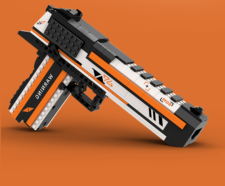 5代沙漠之鹰积木枪可发射子弹艾西莫夫拼装积木玩具男孩高难度(图7)