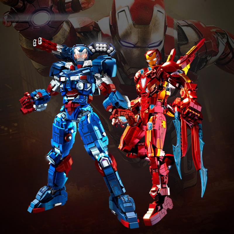2025新款钢铁侠MK50机器人复仇反者浩克机甲拼装积木男孩益智玩具(图2)
