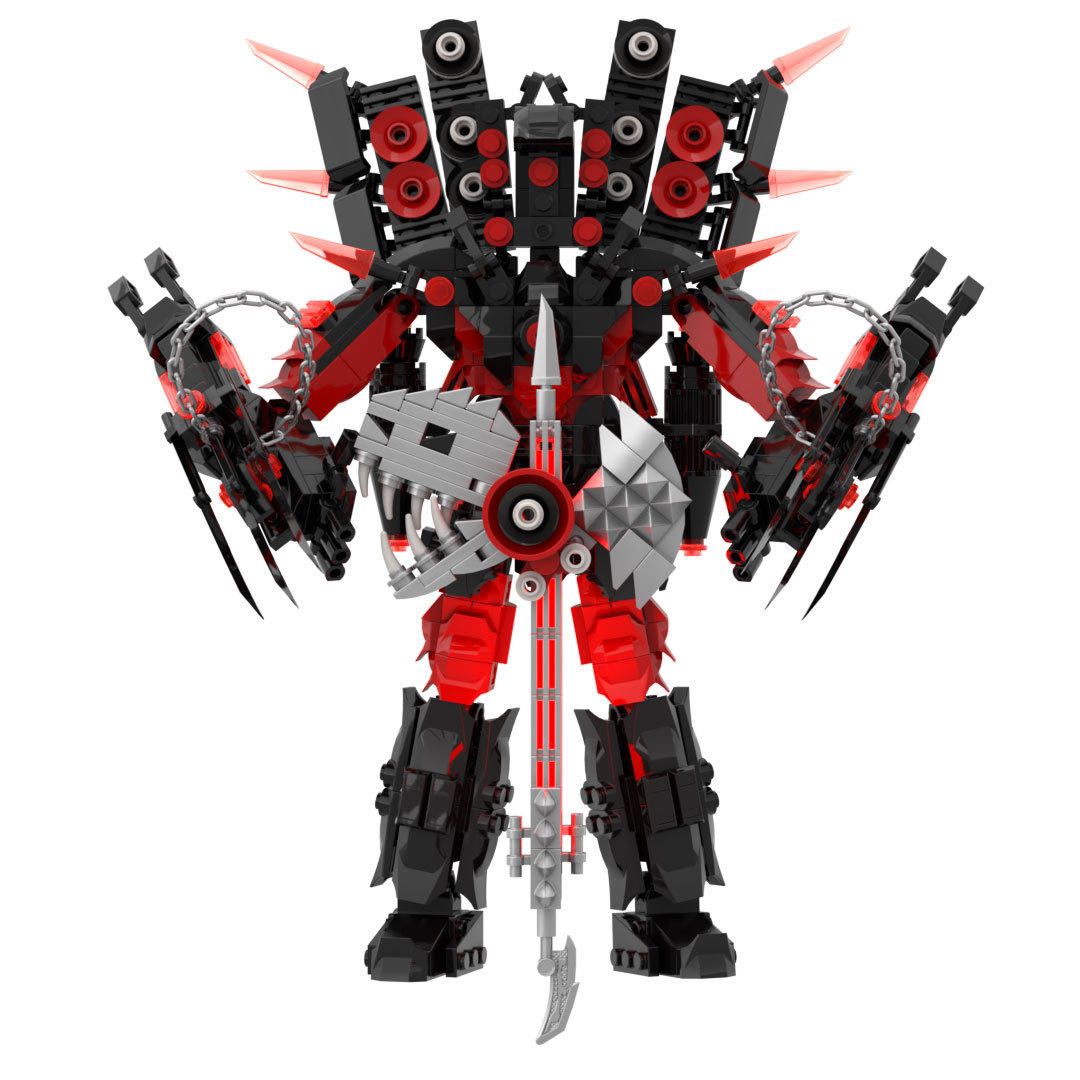 马桶人VS监控人Skibidi toilet玩具儿童积木战斧吉他音响人NS920(图5)