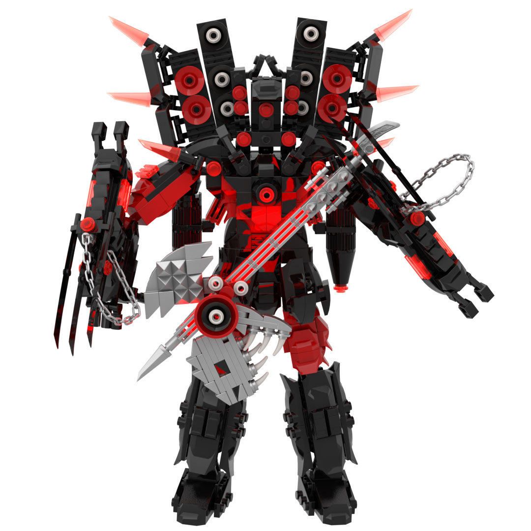 马桶人VS监控人Skibidi toilet玩具儿童积木战斧吉他音响人NS920(图7)