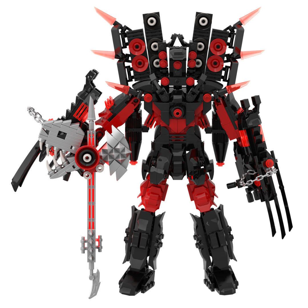 马桶人VS监控人Skibidi toilet玩具儿童积木战斧吉他音响人NS920(图6)