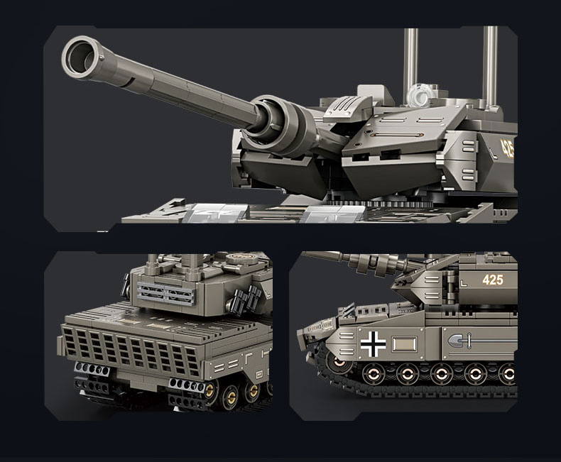 豹二主战坦克军事积木益智拼装大型高难度男孩6-12岁玩具生日礼物(图17)