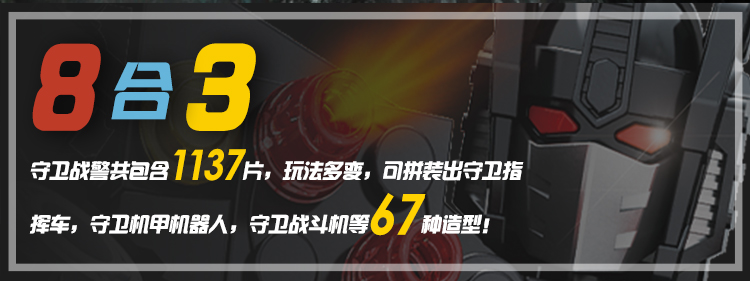 中国积木警察拼装益智变形机器人小颗粒男孩特警汽车玩具(图2)