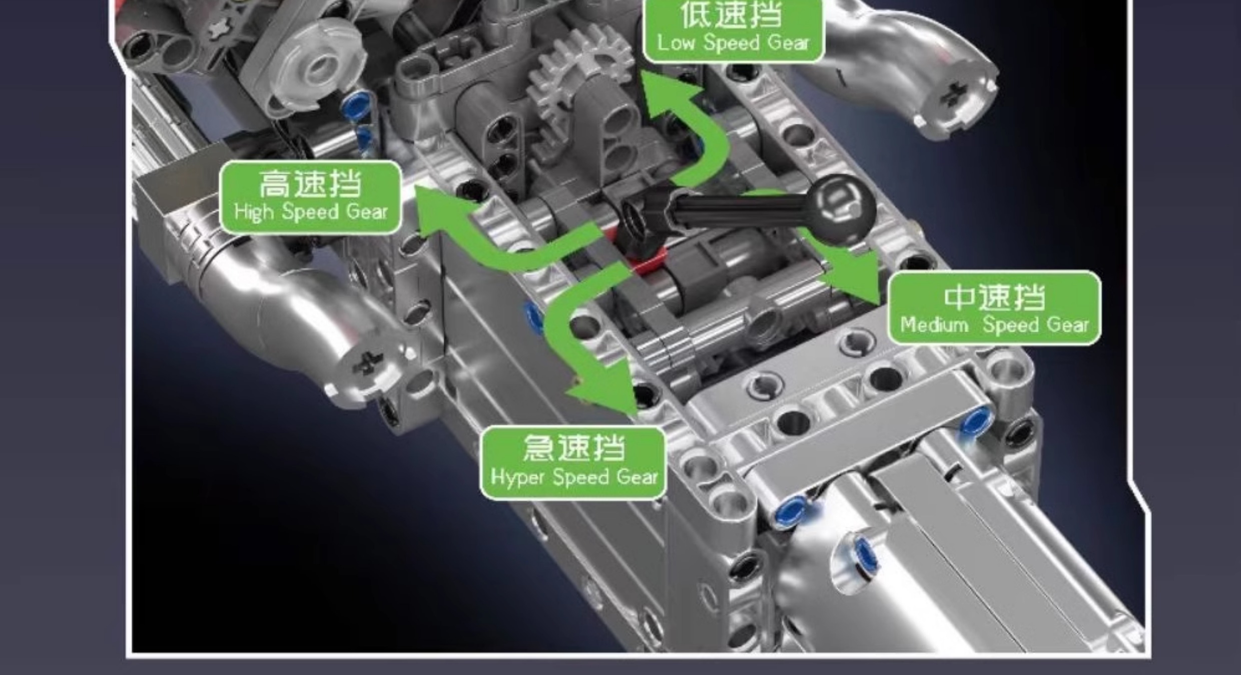 宇星机械创意汽车V8发动机电动遥控成年高难度拼装巨大型积木玩具(图4)