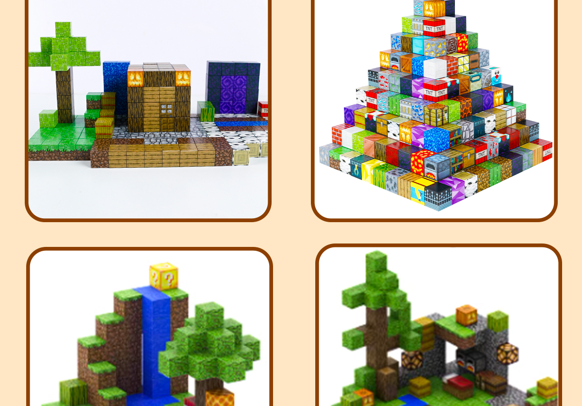 我的世界磁力方块磁铁磁吸铁石积木迷你儿童礼物益智拼装男孩玩具(图12)