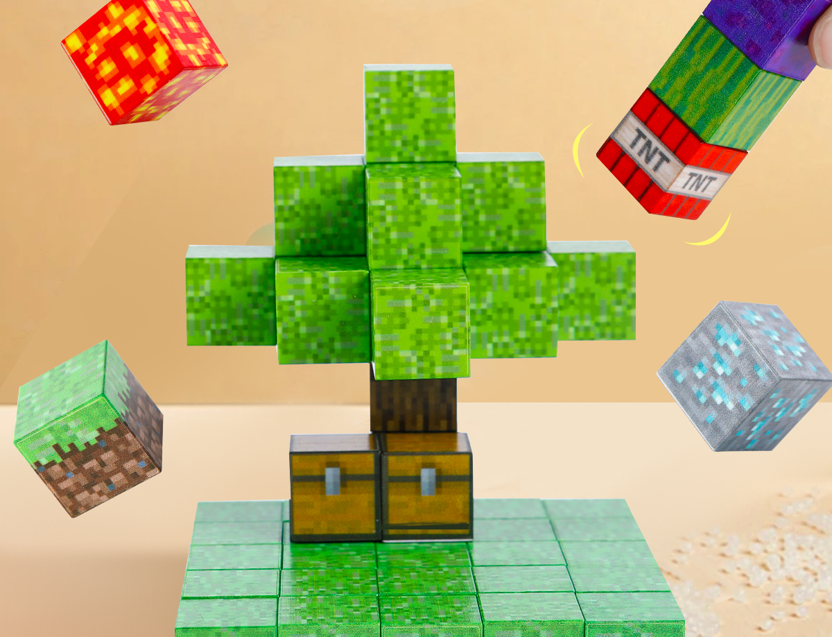 我的世界磁力方块磁铁磁吸铁石积木迷你儿童礼物益智拼装男孩玩具(图14)