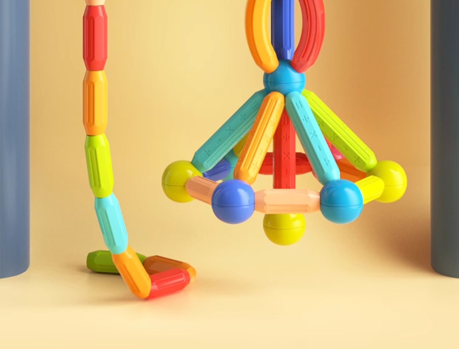 百变磁力棒儿童宝宝拼装积木片女孩磁铁智力拼接益智拼图早教玩具(图10)