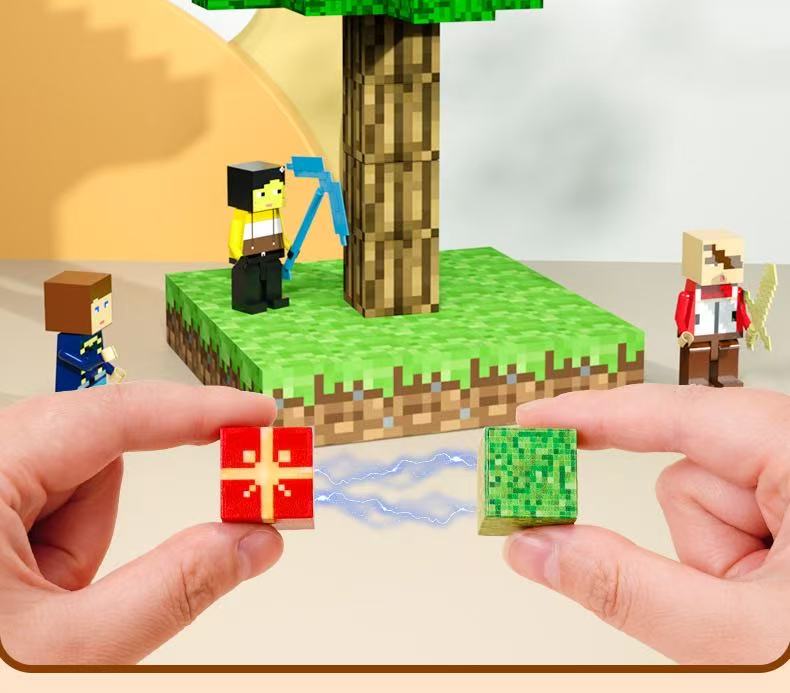 我的世界2025新款磁力方块磁铁拼装积木儿童全套模型益智磁吸玩具(图9)