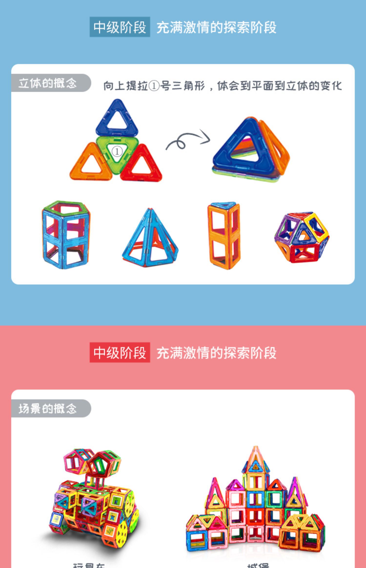 磁力片儿童益智玩具积木磁铁吸铁石棒磁性女男孩纯智力拼装多功能(图24)