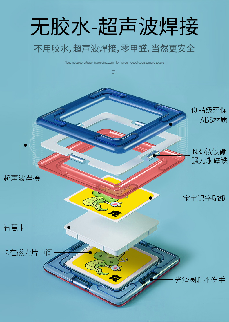 磁力片儿童益智玩具积木磁铁吸铁石棒磁性女男孩纯智力拼装多功能(图12)