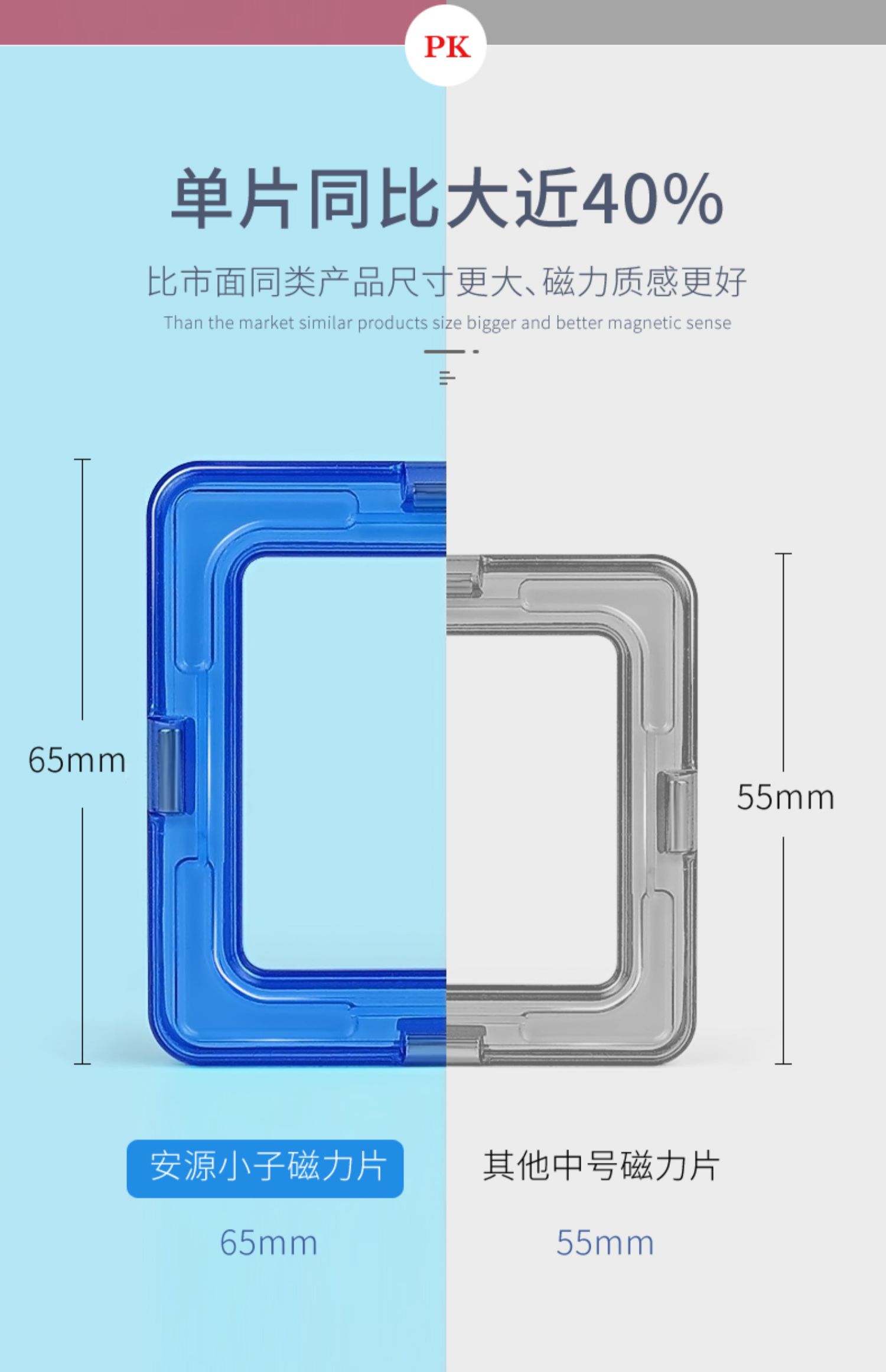 磁力片儿童益智玩具积木磁铁吸铁石棒磁性女男孩纯智力拼装多功能(图9)