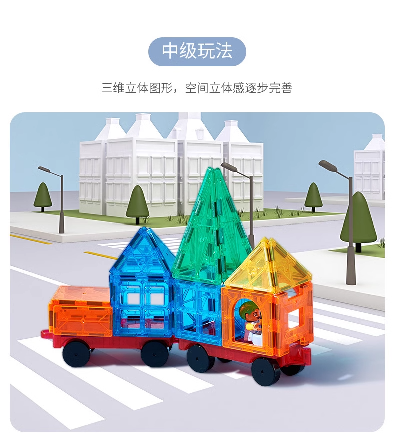 磁力片儿童益智玩具积木彩窗强力拼装拼图管道生日礼物男女孩75mm(图5)