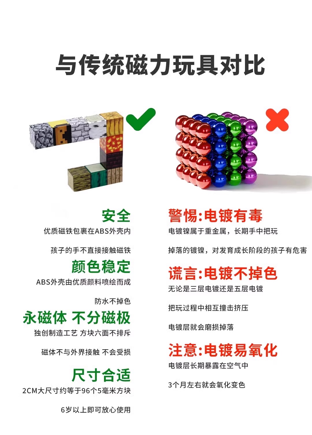 我的积木世界磁力方块磁铁全套磁吸铁磁性片益智拼装儿童玩具男孩(图17)