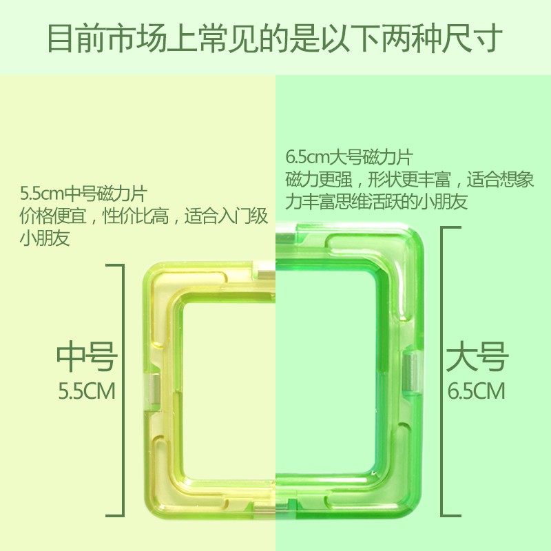 磁力片儿童益智玩具积木磁铁吸铁石棒磁性女男孩纯智力拼装多功能(图2)