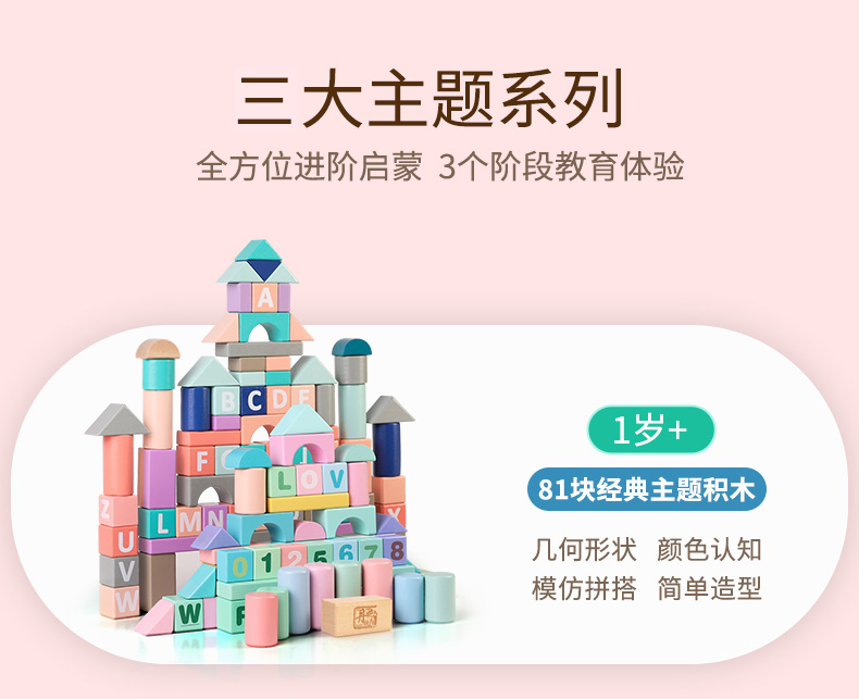 婴儿童积木木头大颗粒可啃咬拼装益智玩具拼图1一2岁3宝宝6女孩桌(图9)