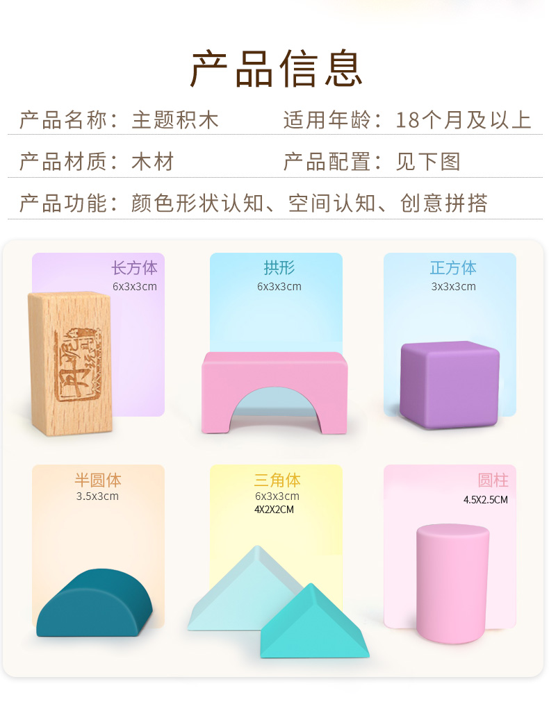 婴儿童积木木头大颗粒可啃咬拼装益智玩具拼图1一2岁3宝宝6女孩桌(图16)