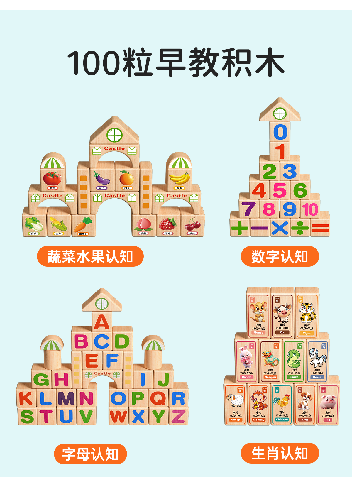 积木益智拼装玩具男孩女孩大颗粒3到6岁儿童智力启蒙思维训练拼图(图3)