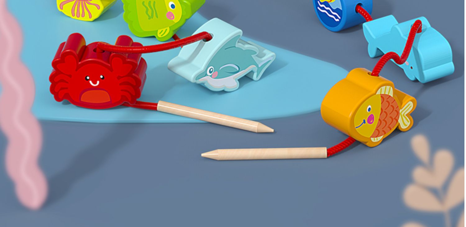 婴幼儿串珠儿童玩具穿珠子益智专注力训练穿线大颗粒一岁宝宝积木(图15)