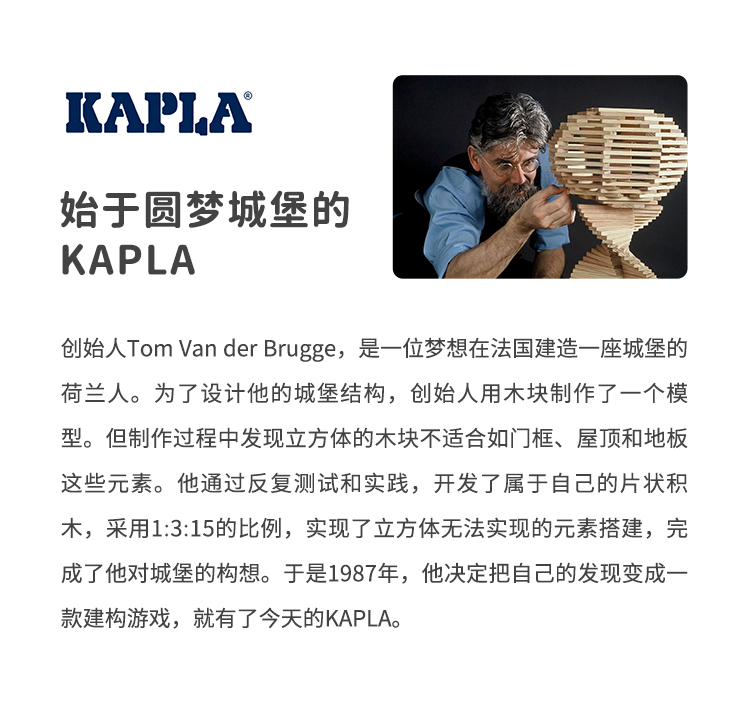 法国kapla积木拼搭启蒙儿童益智玩具建构片空间大师思维训练教具(图7)