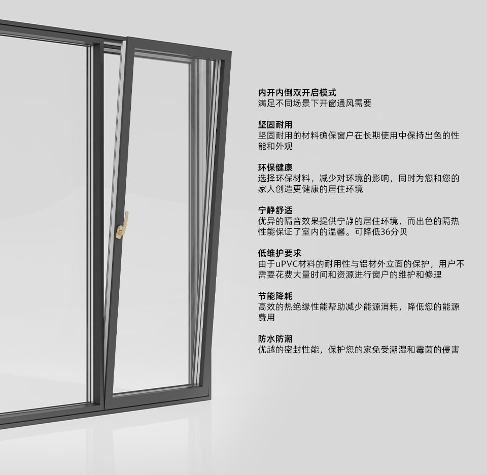 【1㎡标配】森鹰5G铝包塑窗DCsty105保温卧室室内内开窗(图8)