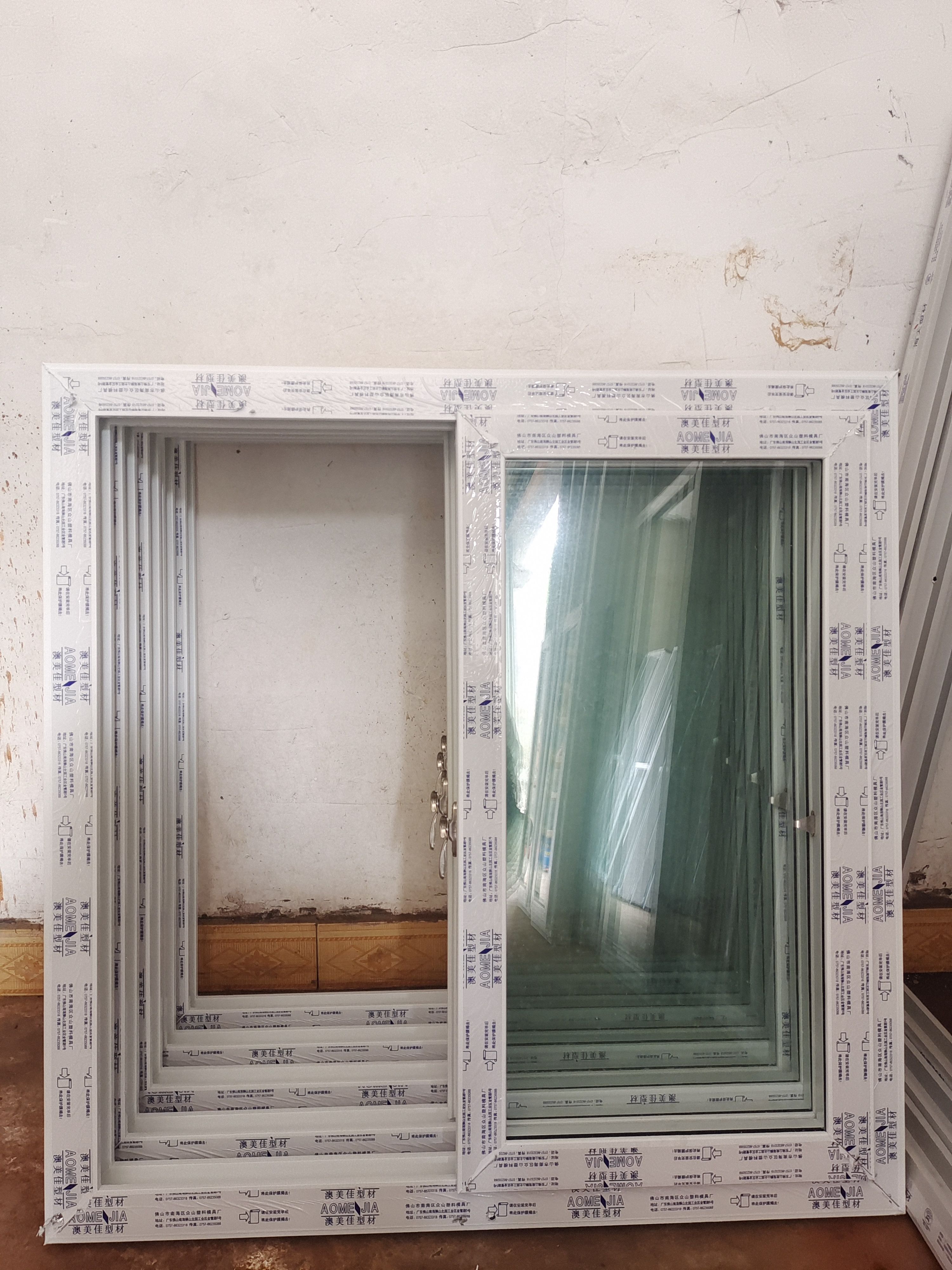 广东佛山厂家直销塑钢推拉窗平开窗纱窗定制尺寸工厂宿舍出租房用(图12)