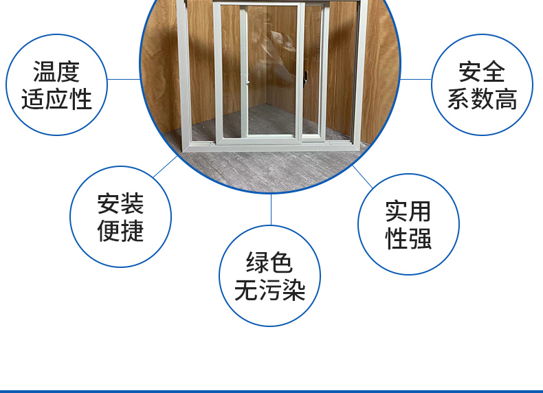 塑钢窗定制家用窗户定制出租屋工程窗集装箱房板房门塑钢中空窗(图5)