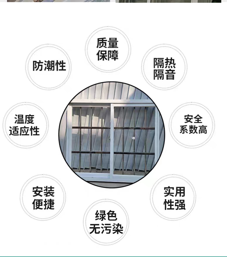 塑钢窗集装箱活动房塑钢快拼箱窗拼装箱彩钢板打包箱塑钢窗(图5)