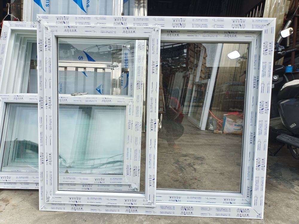 广东佛山厂家直销塑钢推拉窗平开窗纱窗定制尺寸工厂宿舍出租房用(图9)