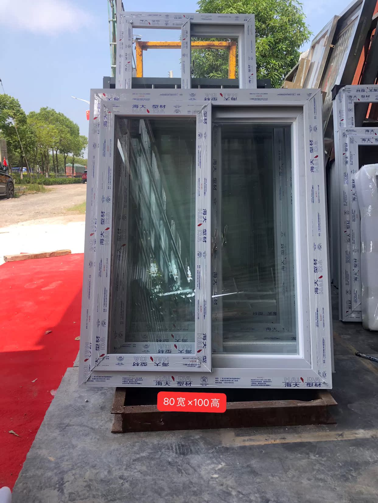 塑钢窗定制厕所窗户小窗双轨道60型白色塑钢窗户板房集装箱窗工厂(图13)