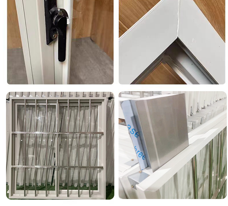 塑钢窗集装箱活动房塑钢窗快拼箱窗拼装箱彩钢板房塑钢防盗一体窗(图4)