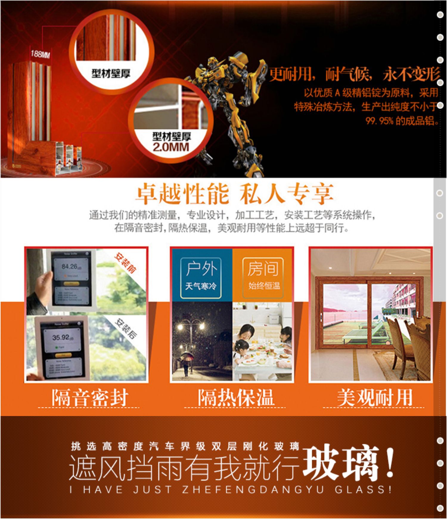 美国红橡木铝包木门窗 铝木门窗 铝包木门窗 木包铝门窗 铝木门窗(图9)