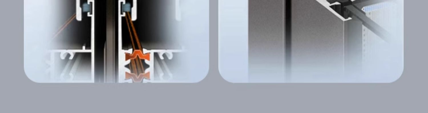 CL76断桥铝系统门窗钢轨推拉窗平移窗铝合金隔音窗封阳台定制厂家(图7)