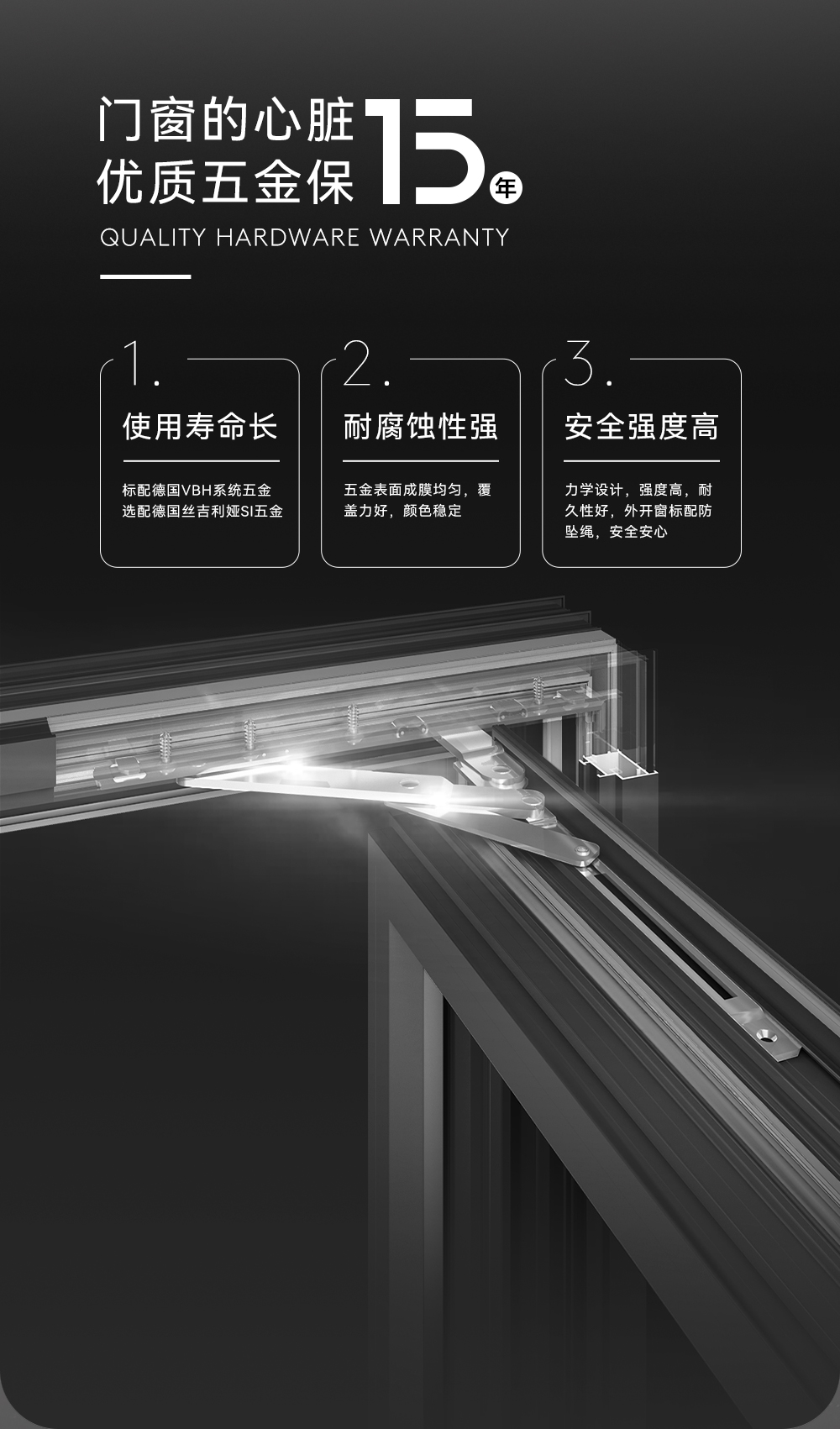 美沃 103系列断桥铝门窗铝合金落地系统窗隔音静音窗阳台封窗定制(图10)