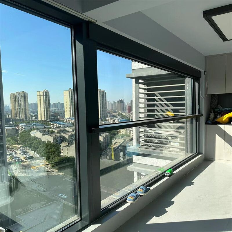 无锡封阳台厂家双内开系统窗窗纱一体隔音窗断桥窗电动智能提升窗(图12)