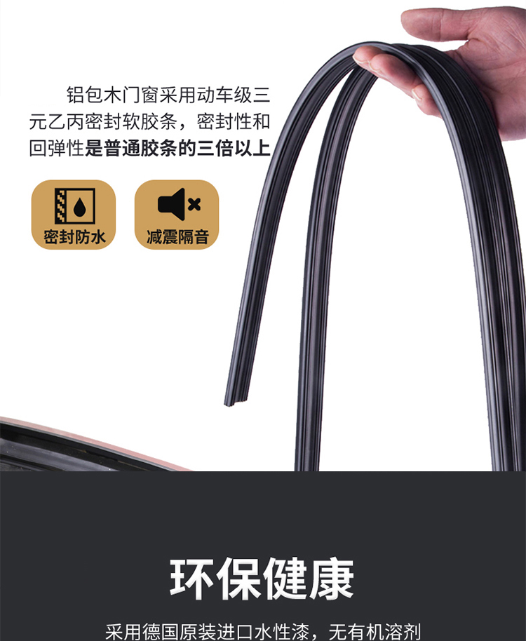 北京铝包木门窗厂家直销封阳台窗户隔音隔热密封系统窗阳光房定制(图9)