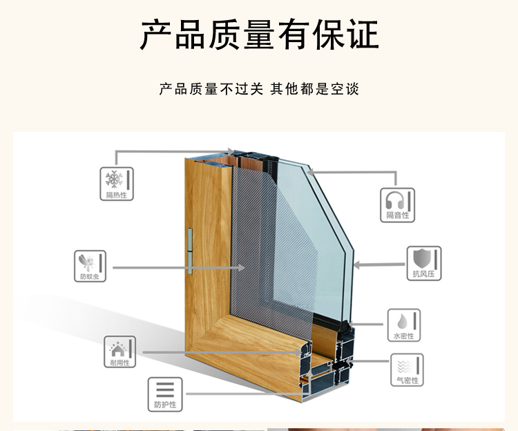 德国铝包木木包铝欧式纯实木门窗折叠门金钢网窗纱一体窗封阳台(图1)