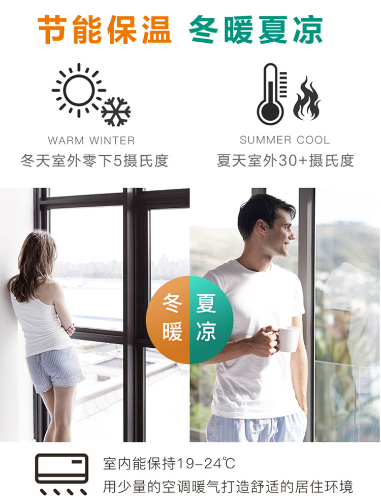 北京70系统断桥铝门窗封阳台仿古铝包木平移内倒隔音漂移推拉窗户(图8)