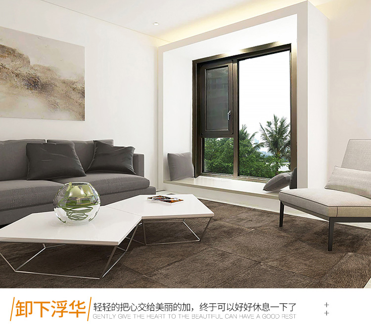 北京70系统断桥铝门窗封阳台仿古铝包木平移内倒隔音漂移推拉窗户(图13)