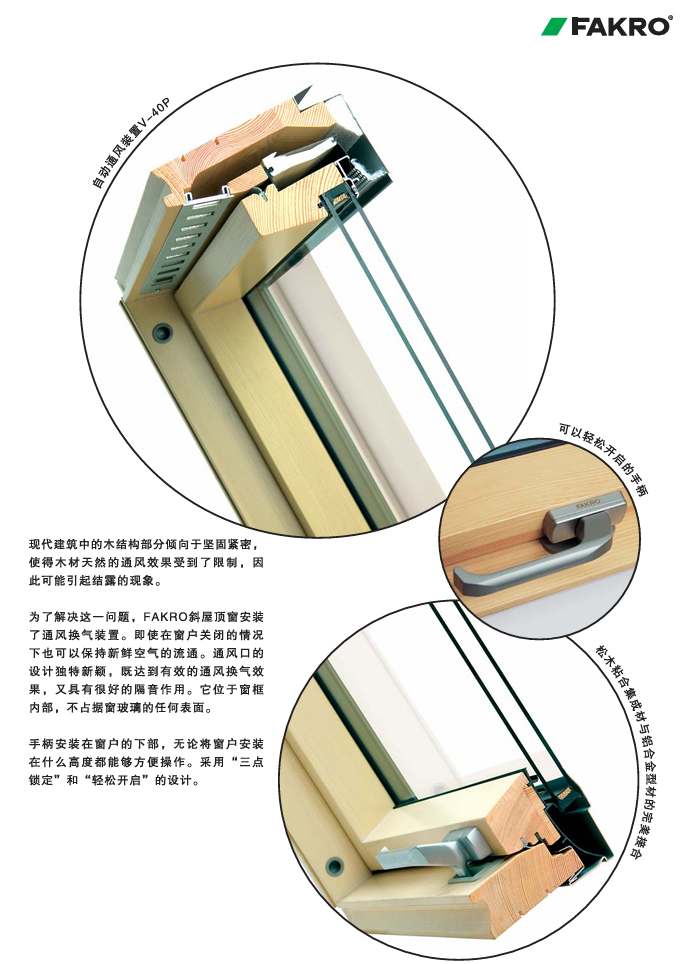 FAKRO斜屋顶进口天窗阁楼采光天窗斜屋面开天窗铝木复合电动窗(图5)