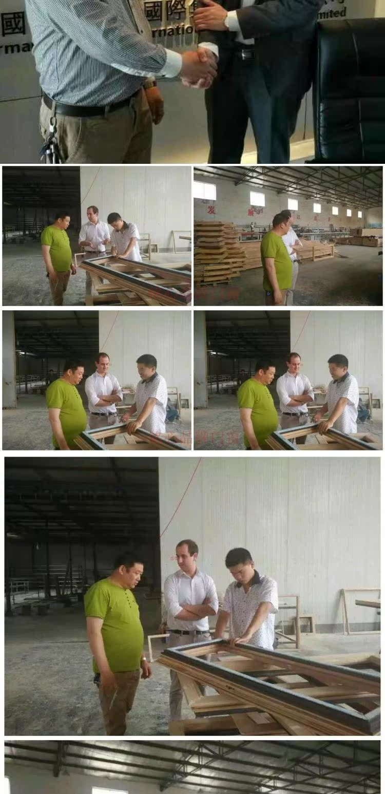 正品德斯兰特断桥铝门窗美州红橡木96金钢一体铝包木门窗隔音窗(图5)
